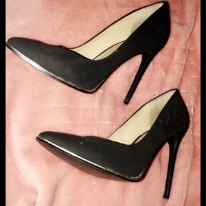 Black with gold heels